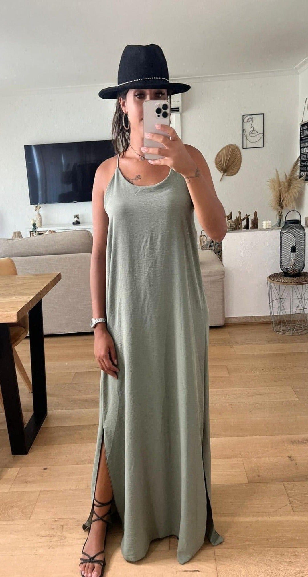 Robe Gaïa kaki