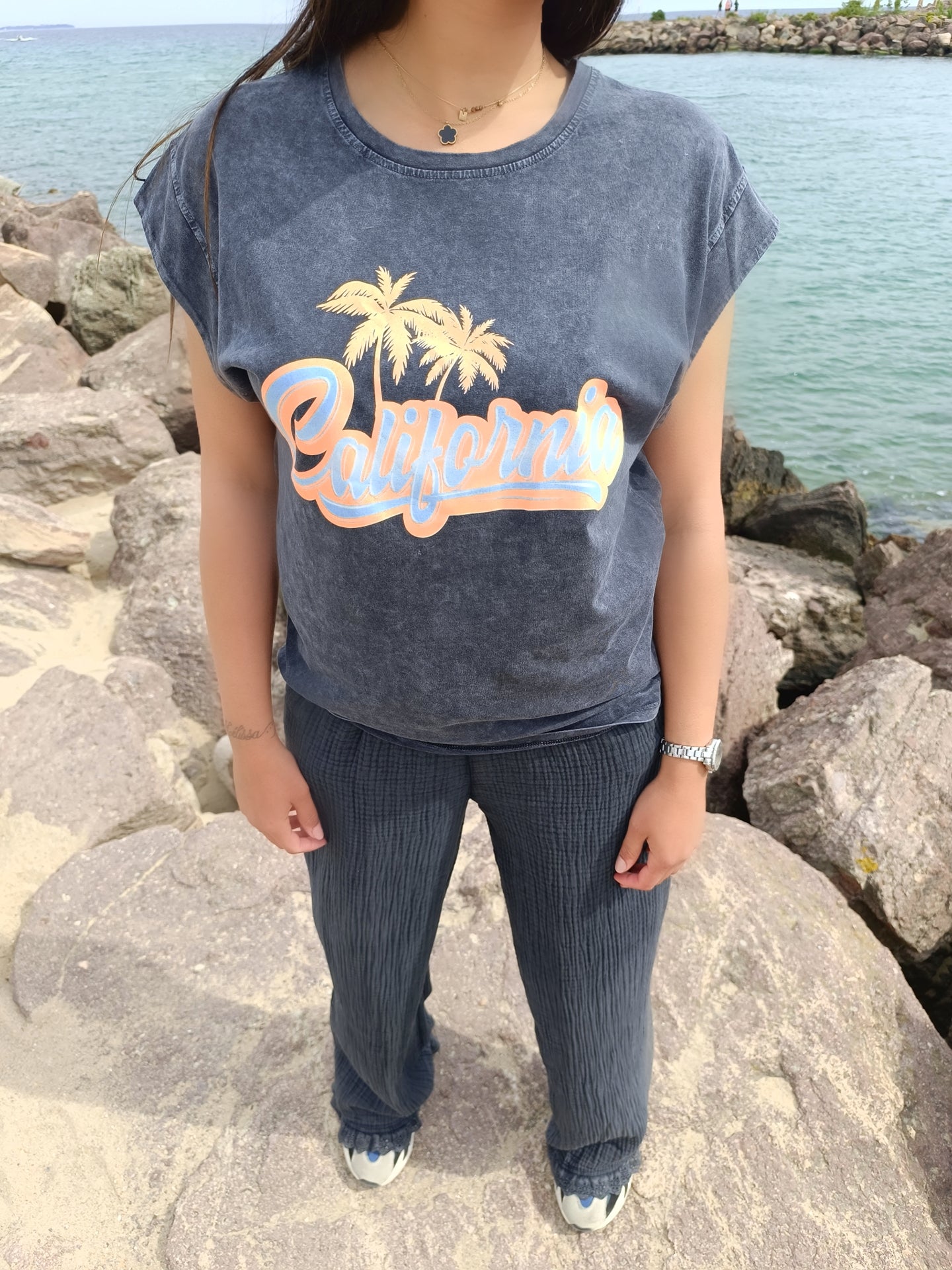 Tee-shirt California gris