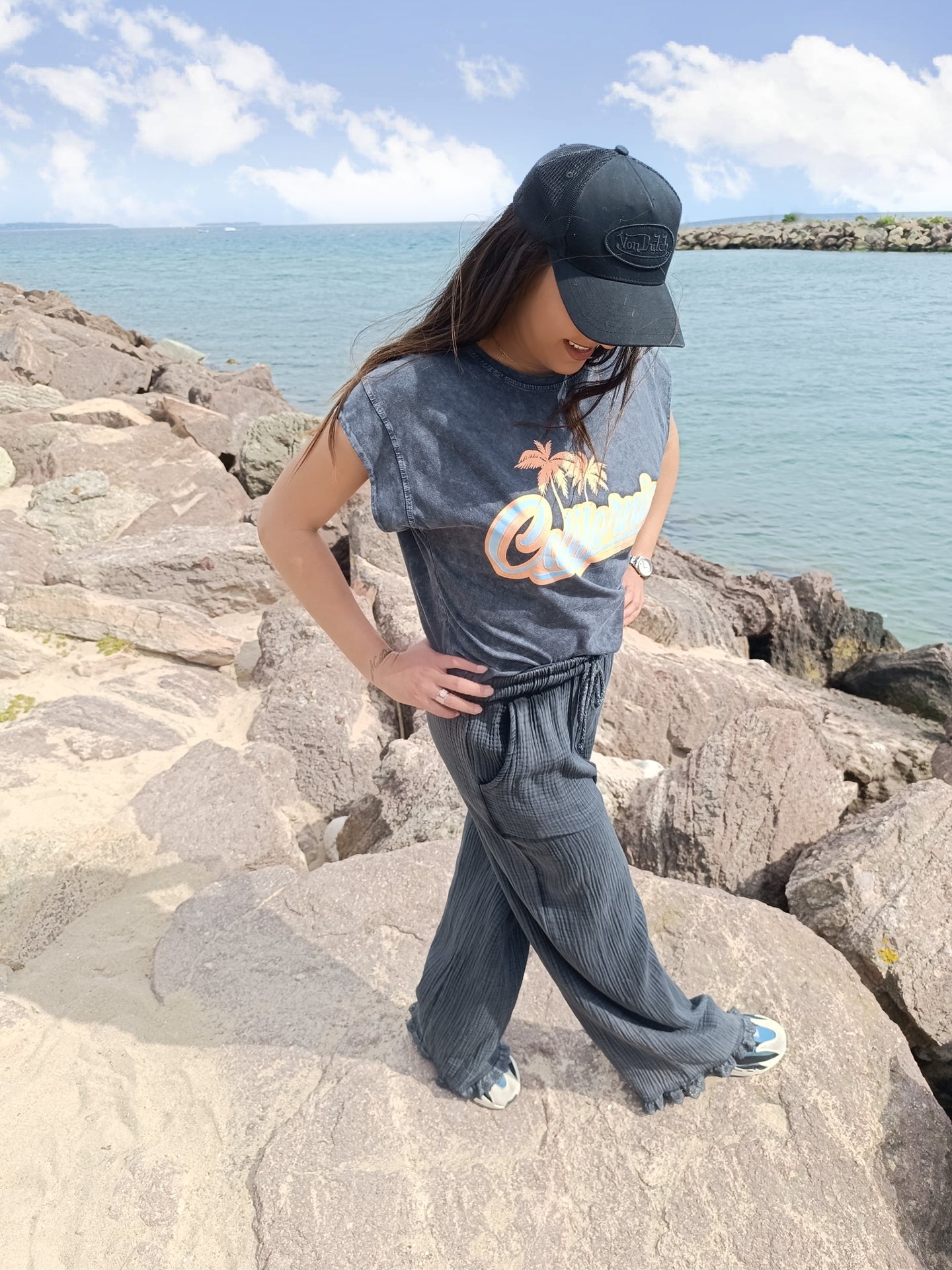Pantalon en gaze de coton Milena