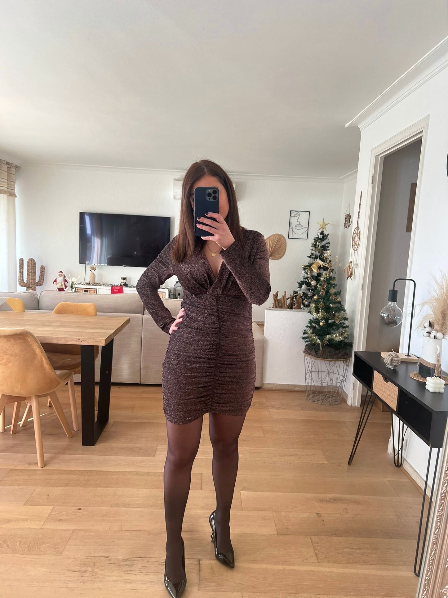 Robe Réveillon Marron