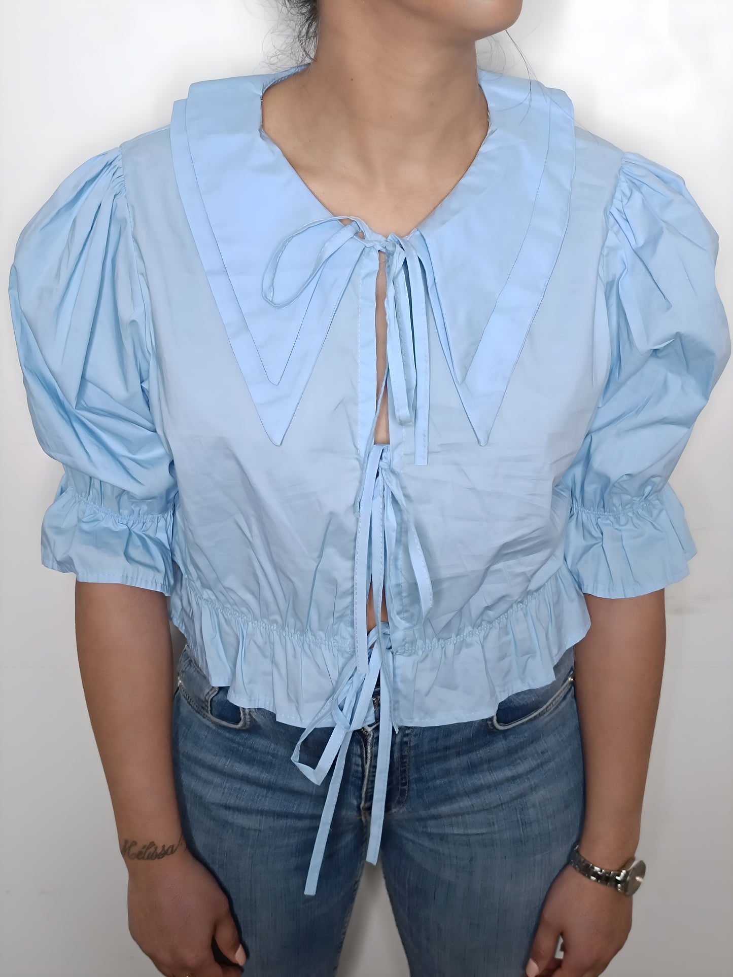 Blouse Solène bleue