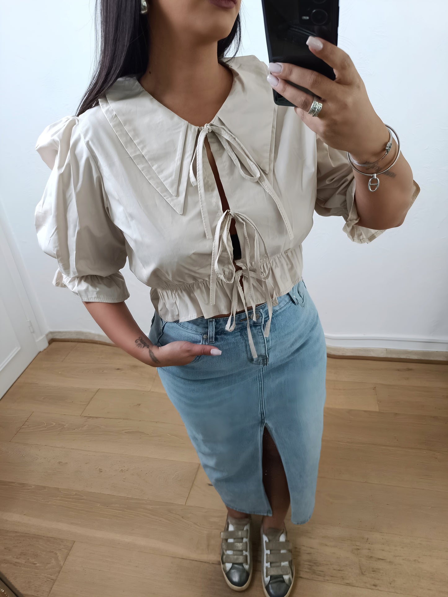 Blouse Solène beige