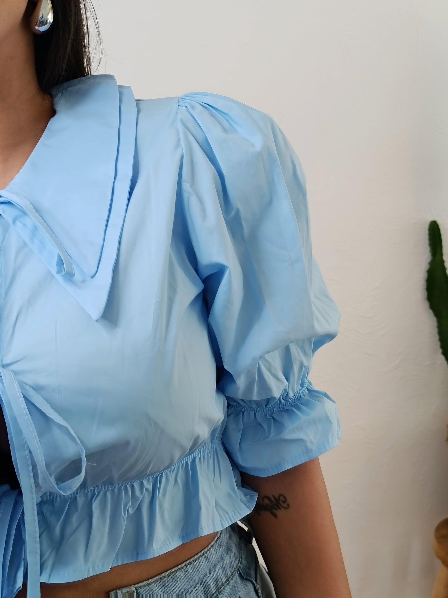 Blouse Solène bleue