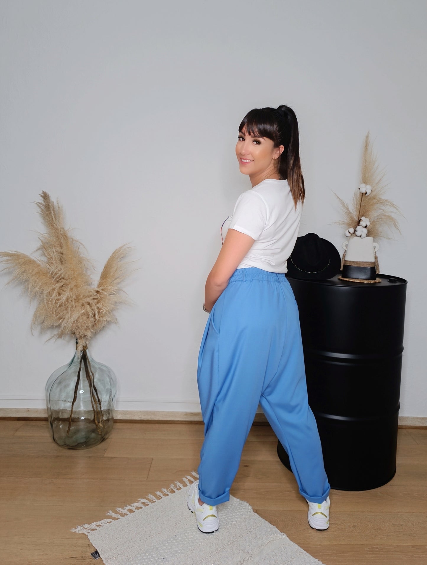 Pantalon sarouel bleu