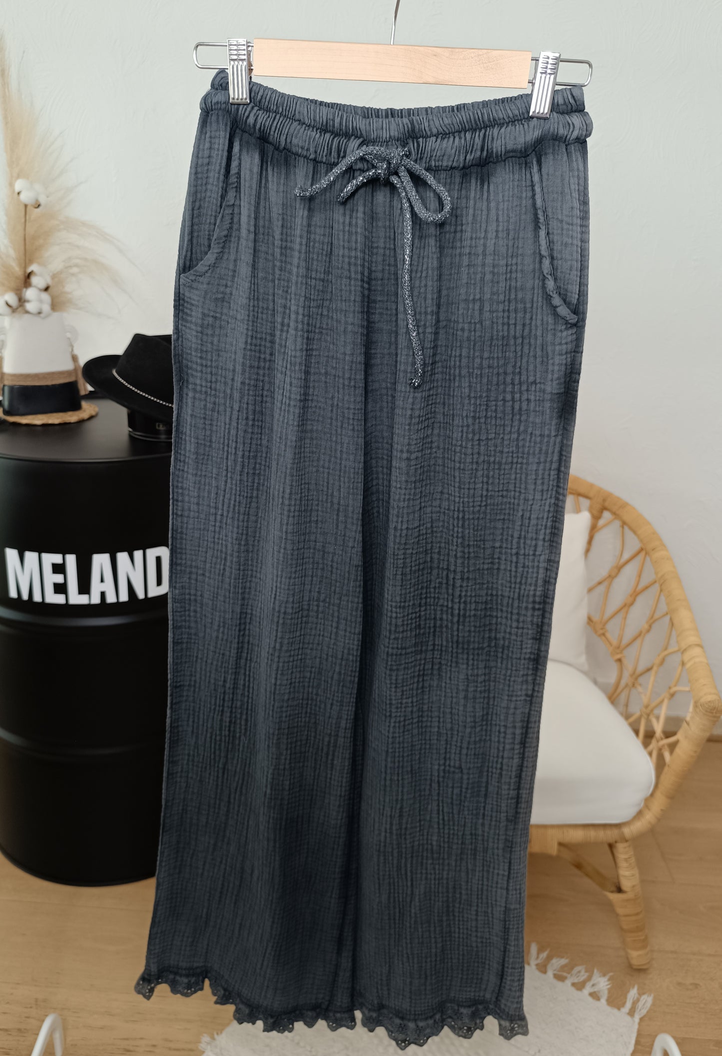 Pantalon en gaze de coton Milena