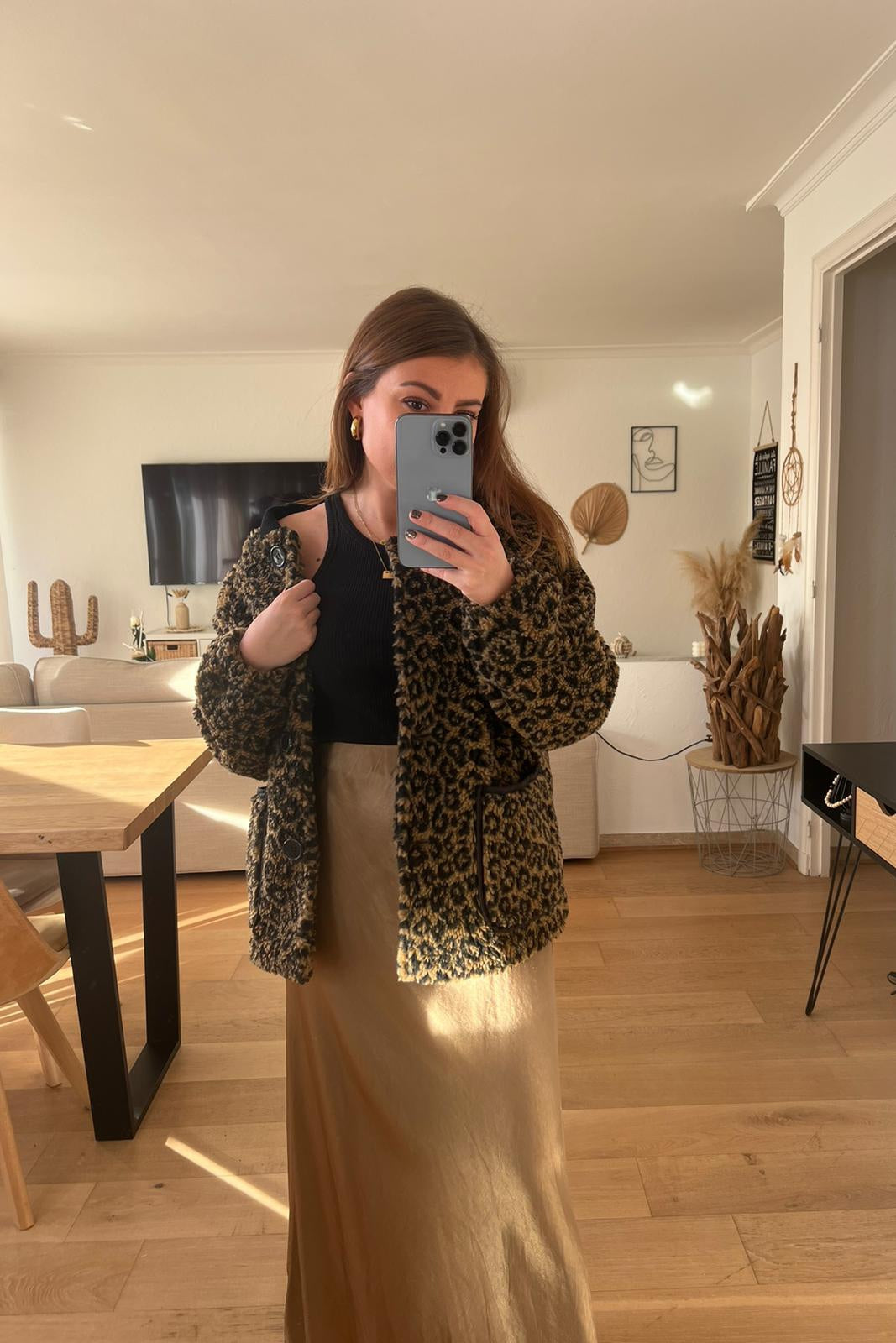 Bomber Léopard camel