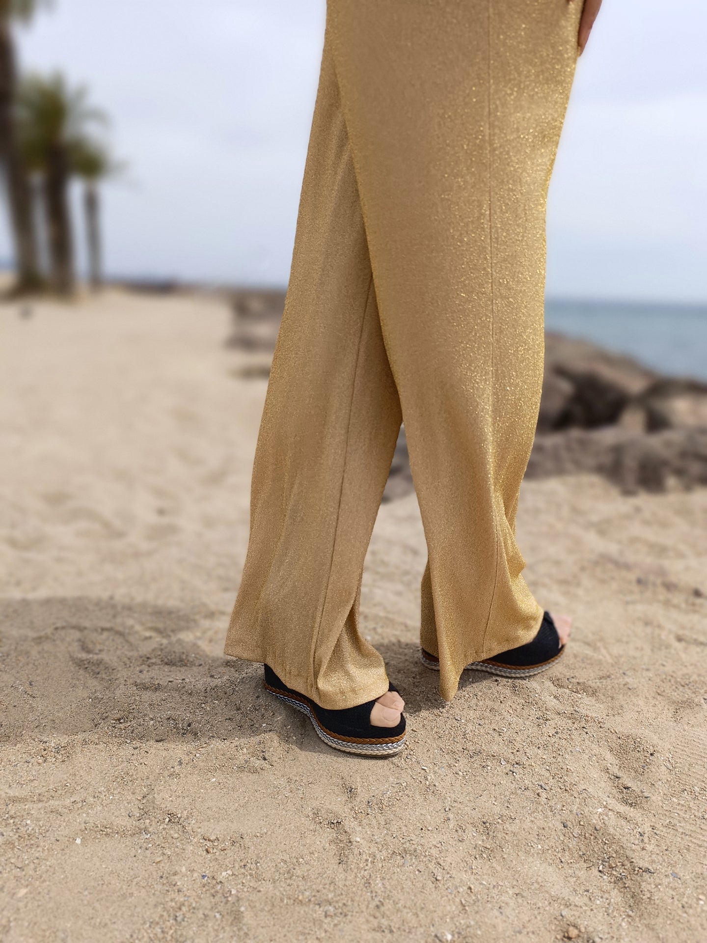 Pantalon fluide pailleté