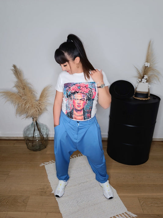 Pantalon sarouel bleu
