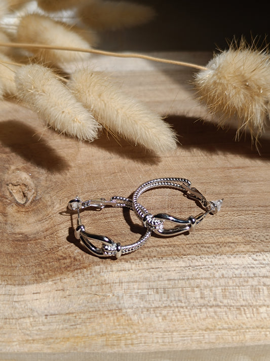 Boucles d'oreilles Anaé silver