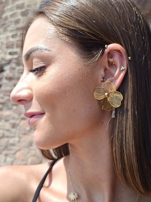 Boucles d'oreilles Flora Gold