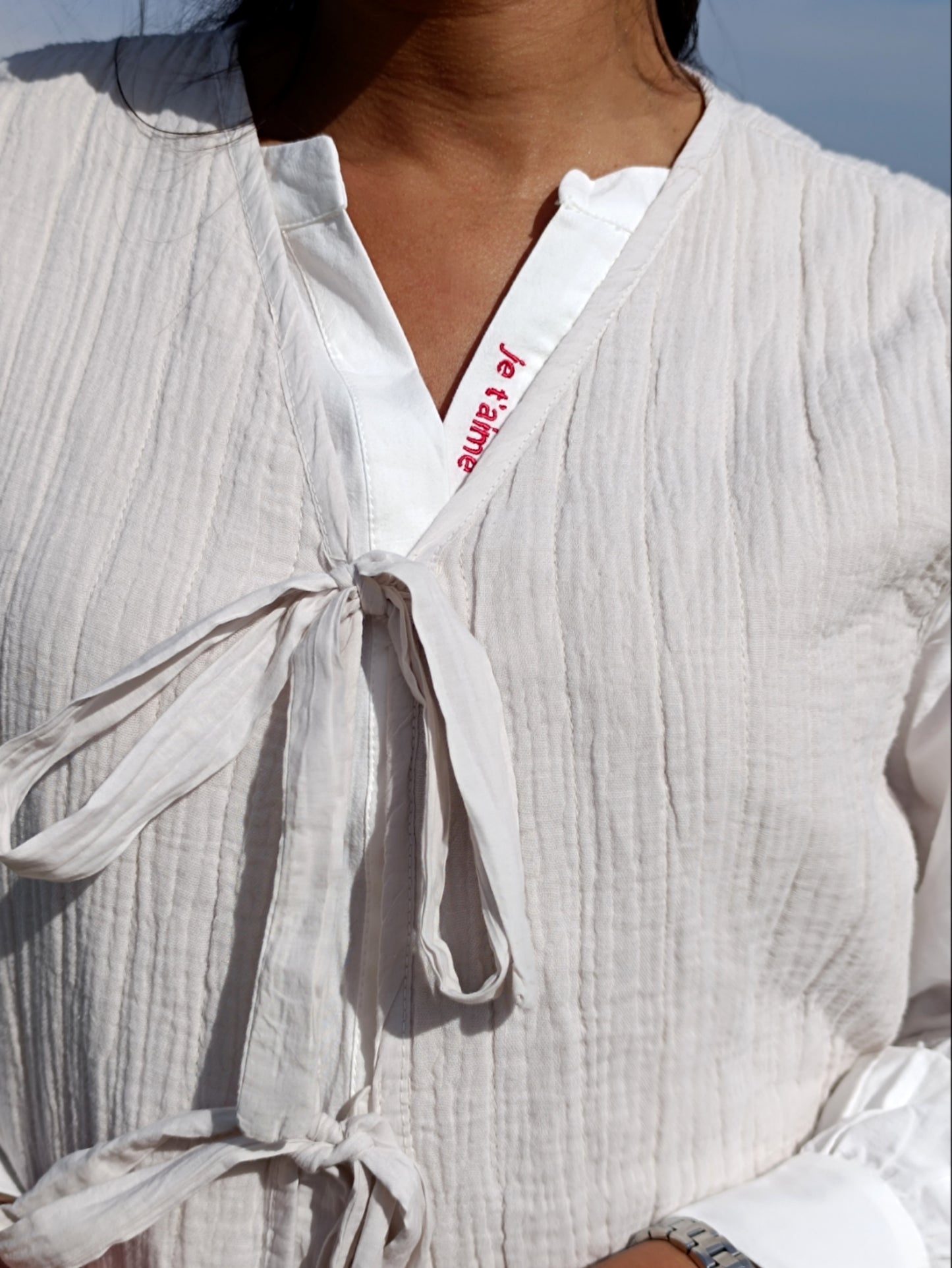 Gilet Swan écru