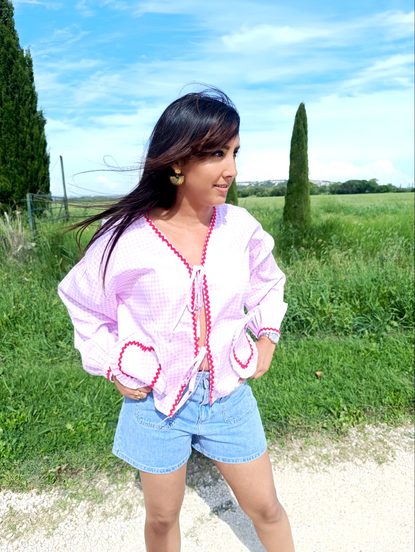 Blouse Andréa rose