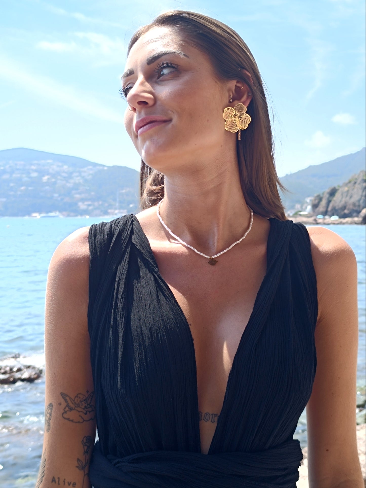 Boucles d'oreilles Flora Gold