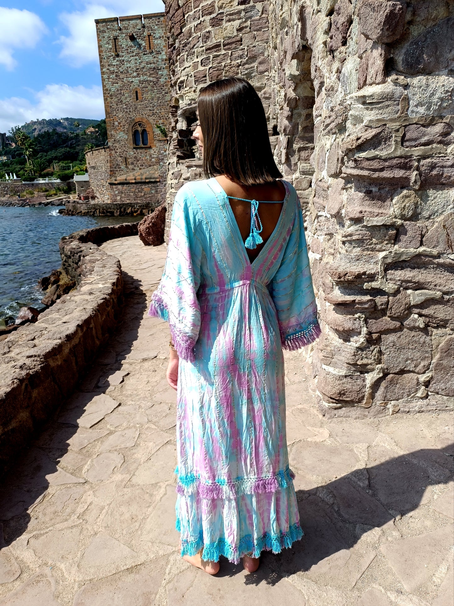 Robe Maona Blue et Rose