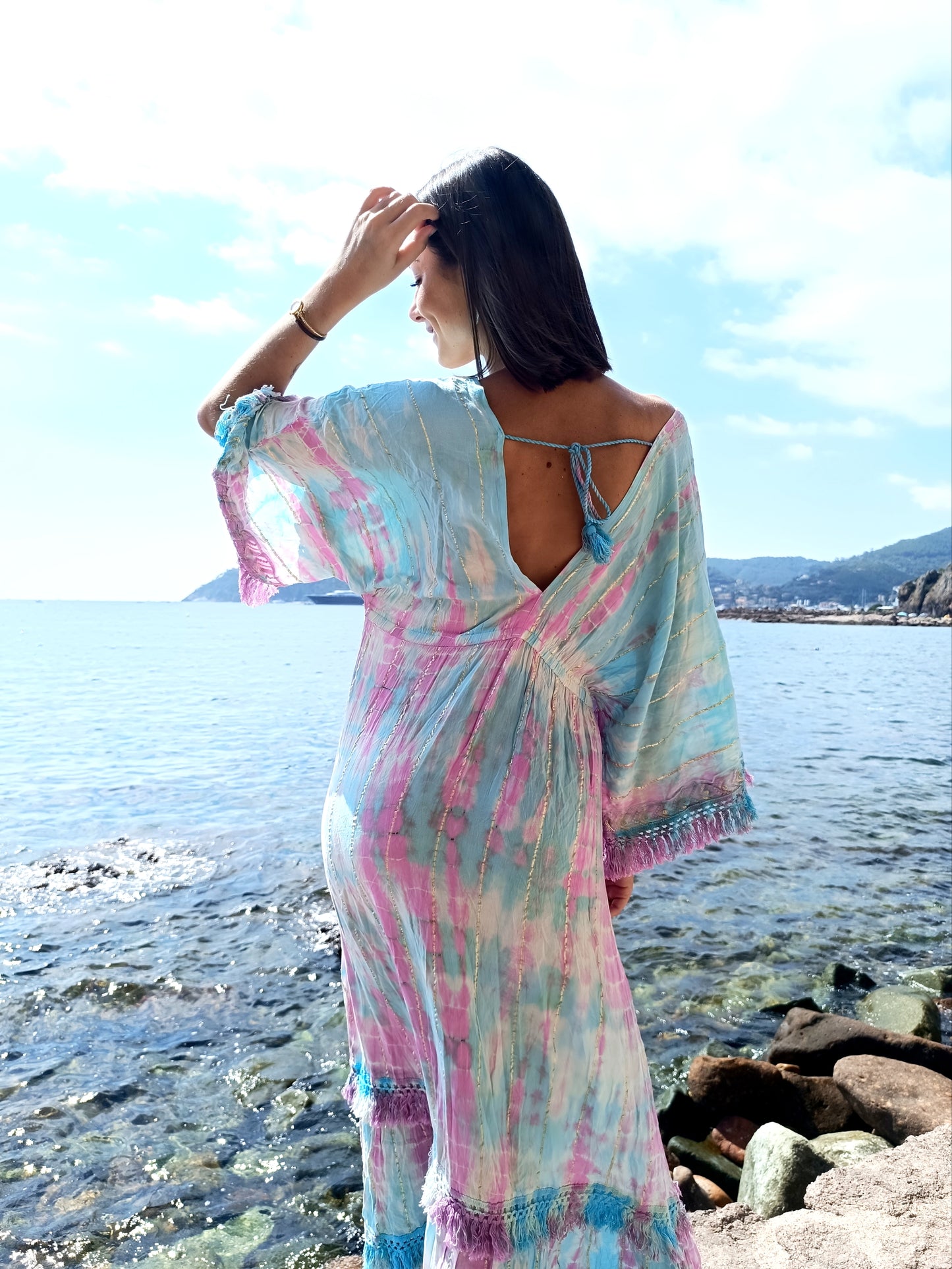 Robe Maona Blue et Rose